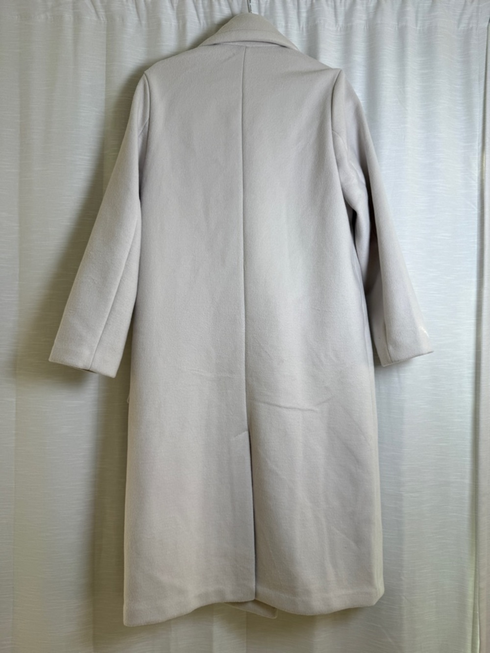 House of Harlow 1960 Ivory Wool Blend Coat Scarf Included Long Coat Chic Size M - Picture 11 of 14